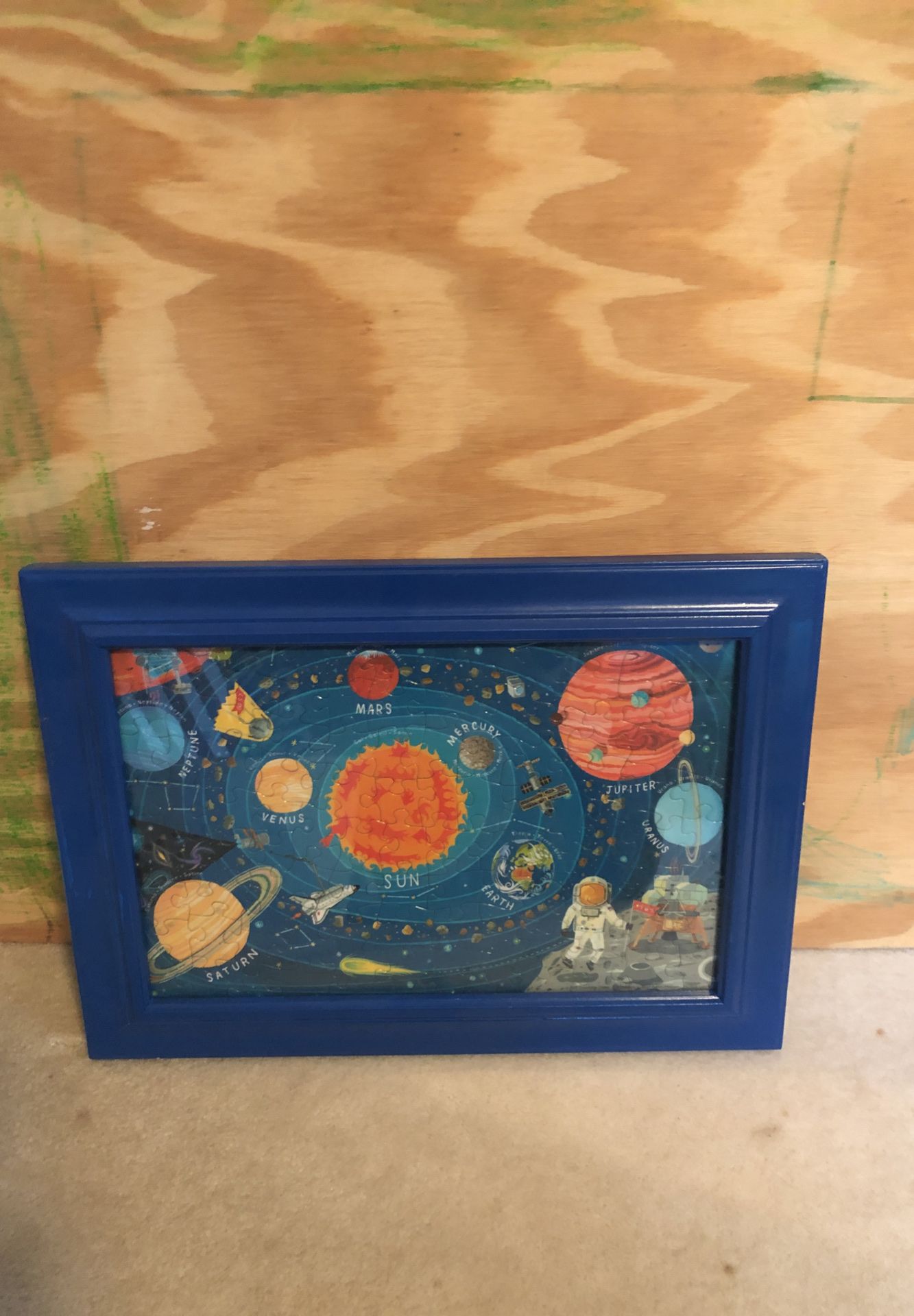 Space puzzle picture framed