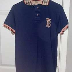 Navy Burberry polo