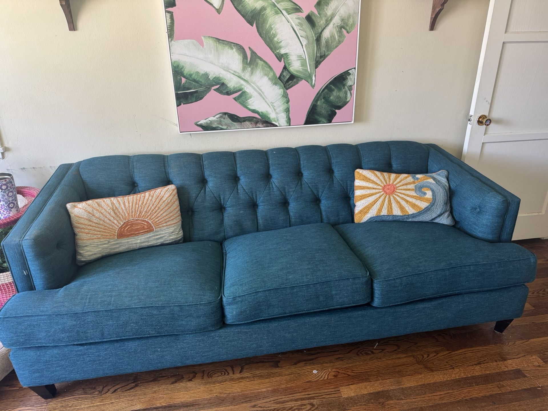Turquoise Blue Couch