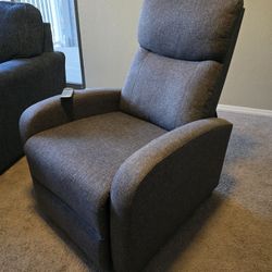 Gianna Massage Recliner Chair with Padded Seat and Massage Backrest, Grey