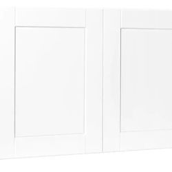 Shaker Satin White Stock Assembled Wall Bridge Kitchen Cabinet (36 in. × 23.5 in. x 12 in.)