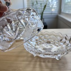 Vintage Cut Crystal Style Covered Candy Dish (ABCG Style)