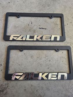 (2) Falken tire license plate frames