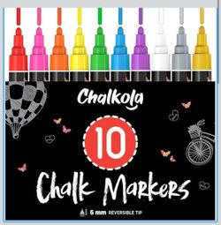 Brand New Chalkola Liquid Chalk Markers – 10 Pack