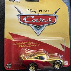 20th Anniversary Gold Lightning McQueen 1:55 Diecast 