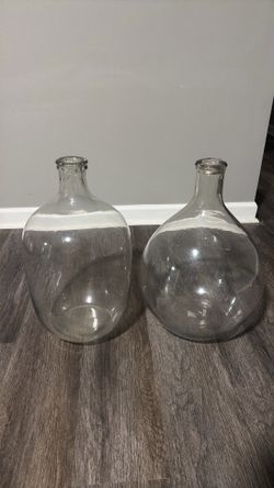 Large Glass Vase set of 2