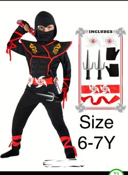 Kids Ninja Costume 6-7y