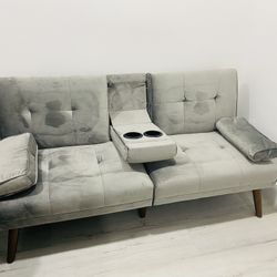 60" Loveseat Futon Sofa Bed