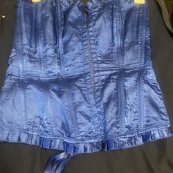 Beautiful blue Satin corset 