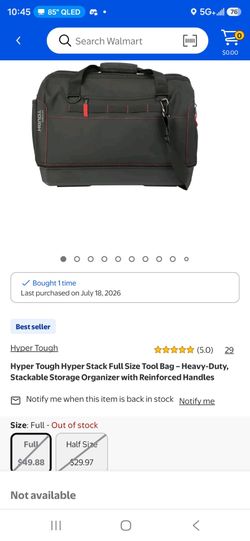 Hyper tough stackable tool bag
