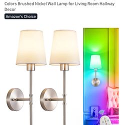2-Pack Battery Operated Wall Sconce with Remote 