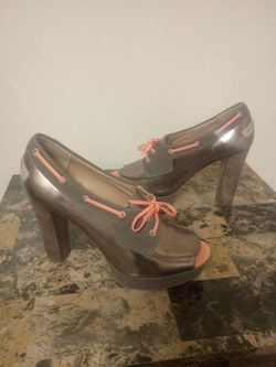 Rachel Roy Bronze Leather Platform High Heel Pumps Women's Size 7 M
