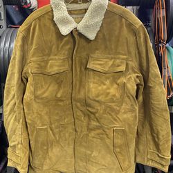 GAP Leather Sherpa Jacket - Size XL