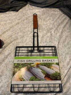 Charcoal companion fish grilling basket