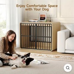 28inch Dog Crate Furniture Indoor Dog Kennel, Decorative Pet House End Table for Small to Large Dogs