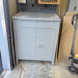 Shop Cabinet With Table/desk Top