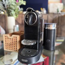 Nespresso CitiZ Coffee Machine with Aeroccino Milk Frother - Black