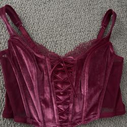 Pink Velvet Corset N