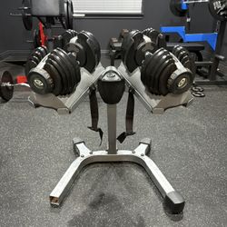 Nautilus Adjustable Dumbbells with Stand 5-52.5 lbs