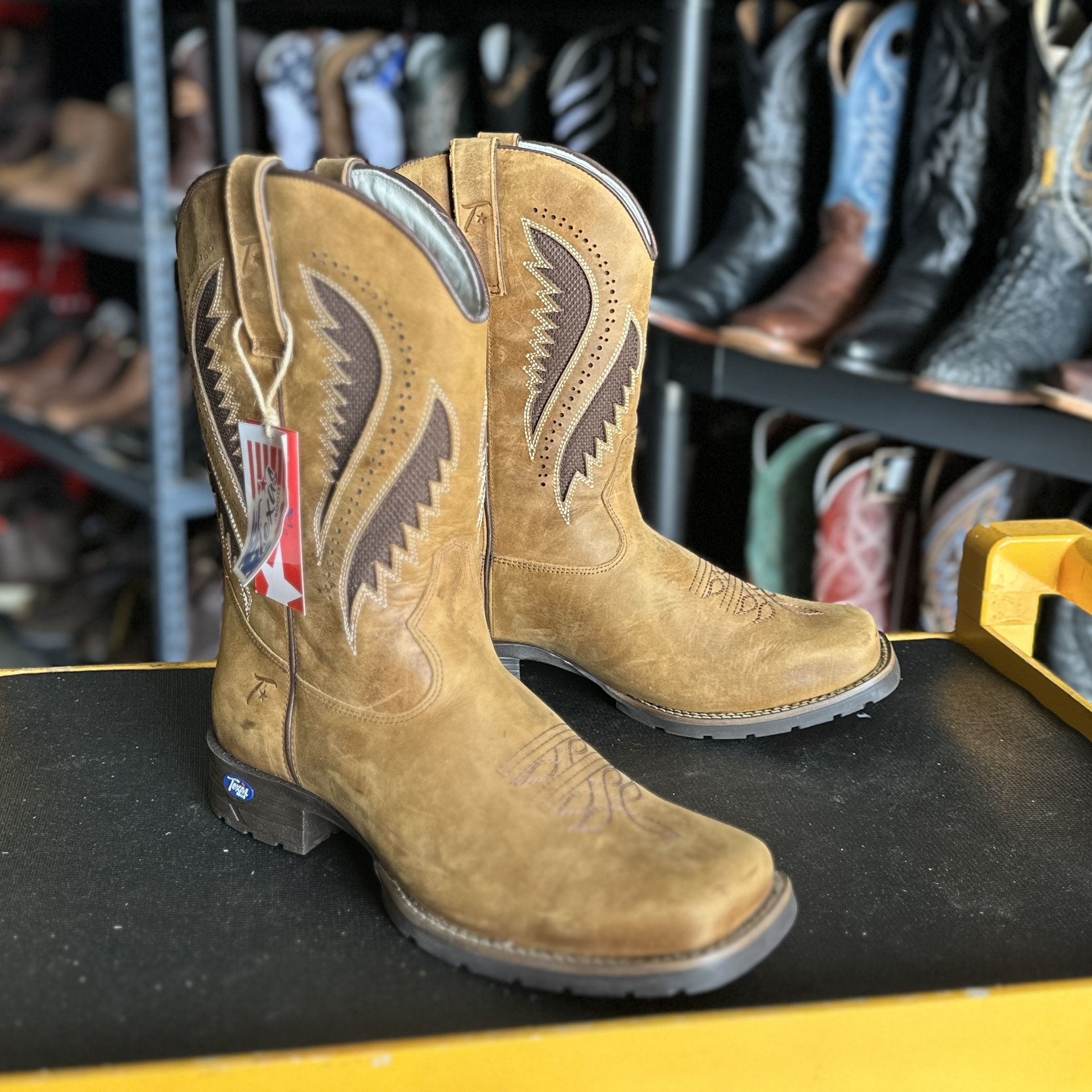 KUT Western Work Boot Cowboy Leather Rodeo Rancher  Square Toe Sz 11.5