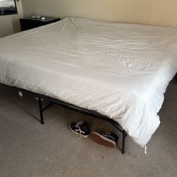 King Size Bed And Metal Platform 