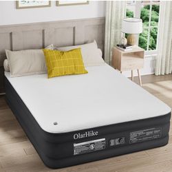 Silk Foam Topper Queen Air Mattress with Built in Pump, Inflatable Durable 18” Air Mattresses for Camping,Home & Guests, Signature Collection Luxury A