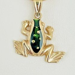 14kt Dije De Oro Sólido 🐸