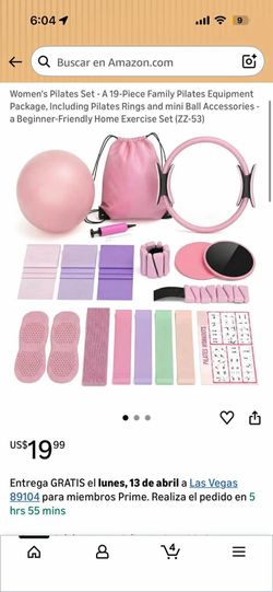 Women's Pilates Set - A 19-Piece Family Pilates Equipment Package, Including Pilates Rings and mini Ball Accessories - a Beginner-Friendly Home Exerci