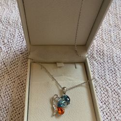 Swarovski, Silver Necklace You Can Choose The One You Like 