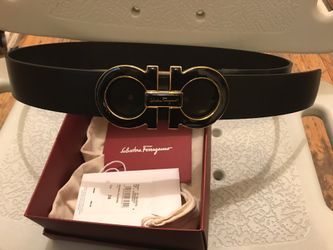 Authentic Salvatore Ferragamo Black XL Buckle Belt