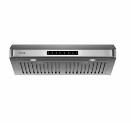30 in. 600 CFM Ducted Under Cabinet Range Hood in Stainless Steel with Touch Display and Top/Rear venting