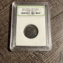 New World Pirate Era Spanish Bronze Nummis 1(contact info removed) AD