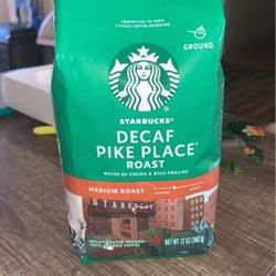 Brand New Ground Decaf Pike Place Roast $10