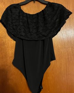 Discovery Black Bodysuit with Lace - Medium