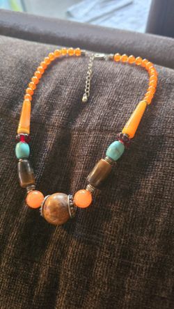 Vintage Multicolor Costume Jewelry Necklace 