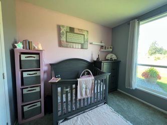 Crib and dresser