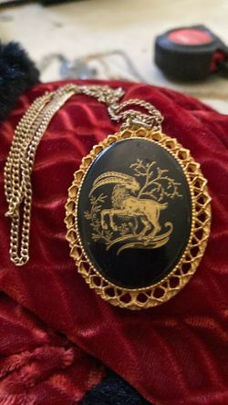 PAKULA signed vintage zodiac “ Capricorn” pendant