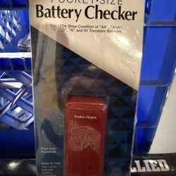 NEW Vintage Radio Shack Pocket Size Battery Checker 22-095 AA AAA C D N & 9V