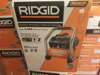 RIDGID 18-Volt Lithium-Ion Cordless Brushless 1 Gal. Air Compressor