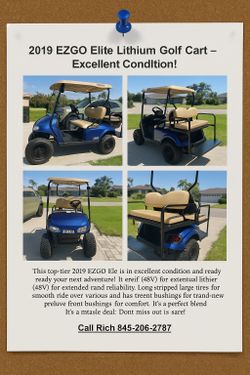 2019 EZ GO golf Cart lithium