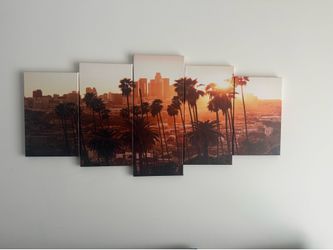 Los Angeles Wall Art LA Skyline Canvas Print Decor Artwork