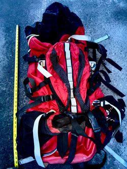 Large Red Hiking Backpack with Frame
