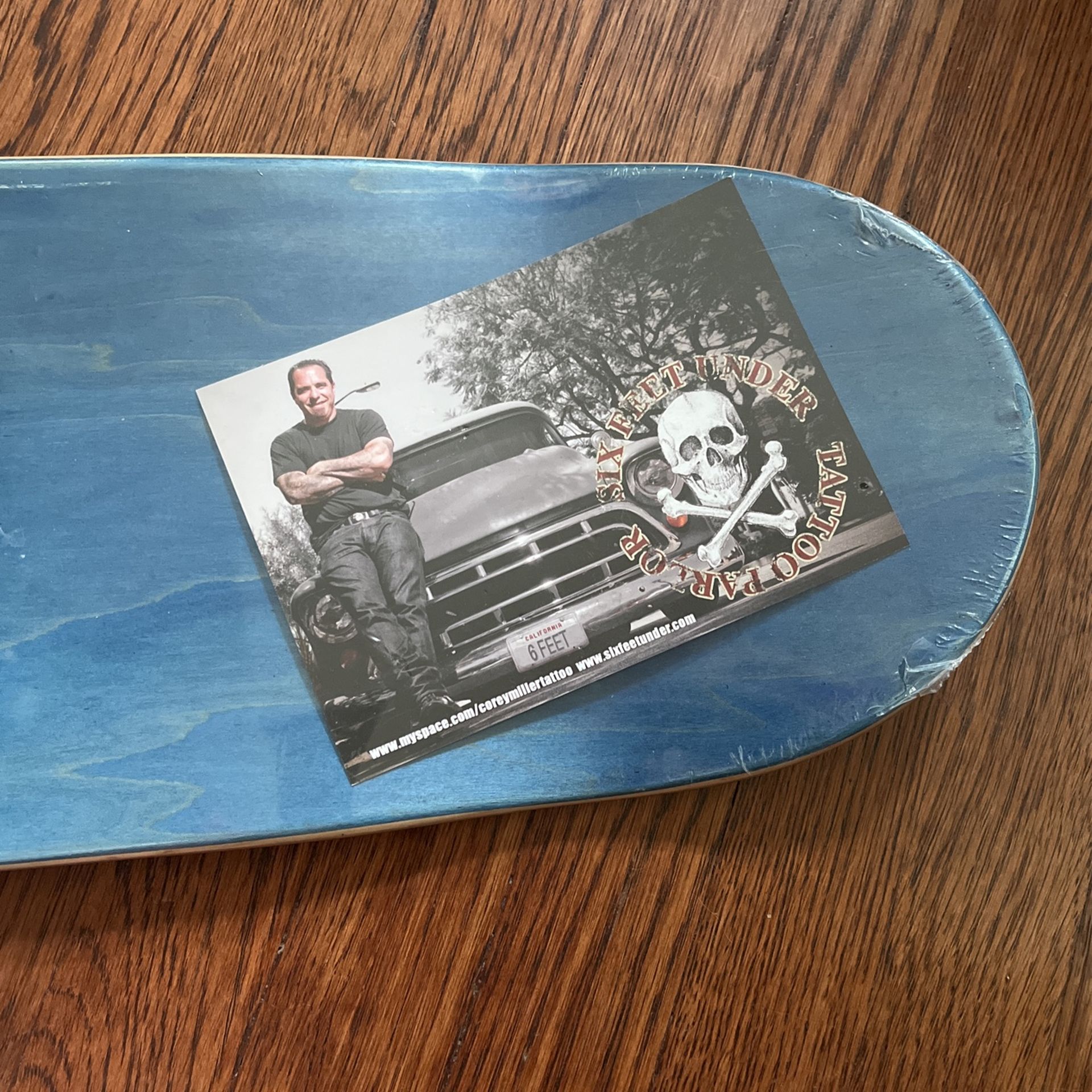 6 Feet Under Corey Miller Tattoo Artist Skateboard Deck