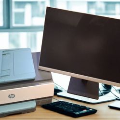 printer and computer screen 