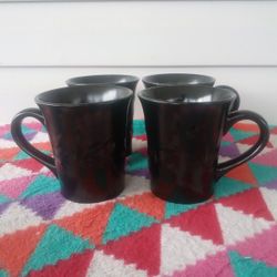 Botanica stoneware set of 4 mugs