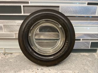 Vintage Pennsylvania Tires Tire Glass Ashtray 5 1/2”
