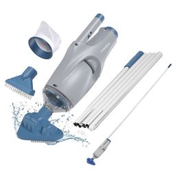 KOKIDO Rechargeable Handheld Pool Spa Hot Tub Vacuum Cordless, IPX8 2 Brush Head
