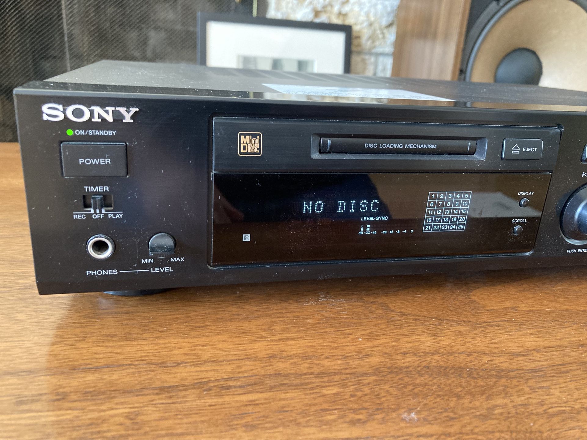Sony MDS-302 Minidisc Deck with Remote & Manual