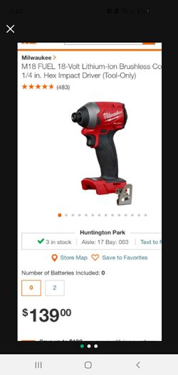 Milwaukee 2853 $100