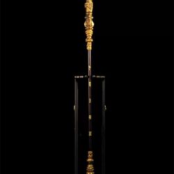 Monkey myth black wukong gold band stick semi-metallic weapon model one to one entity toy Ruyi retractable